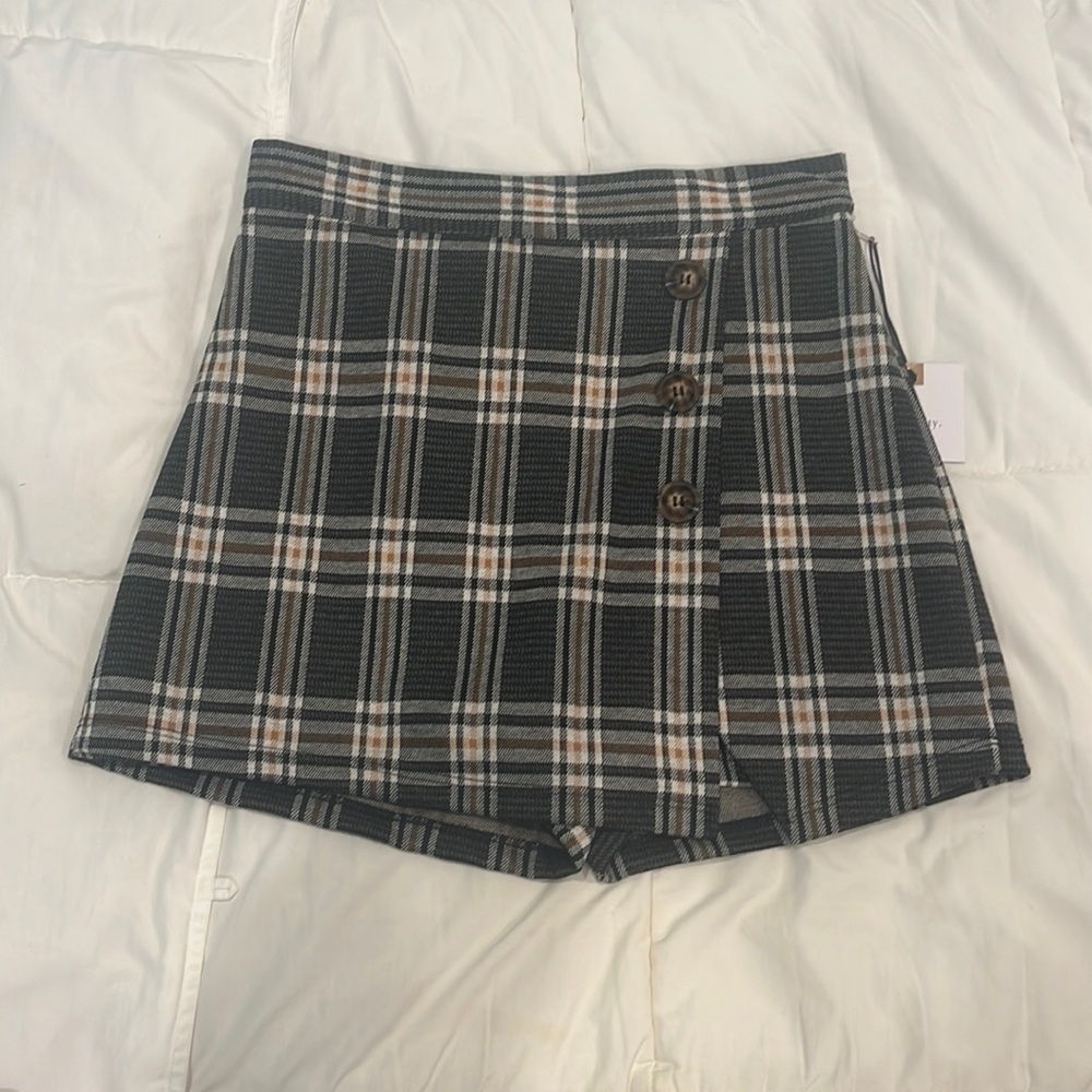 -plaid skirt-  -size small-  -brand is originality-